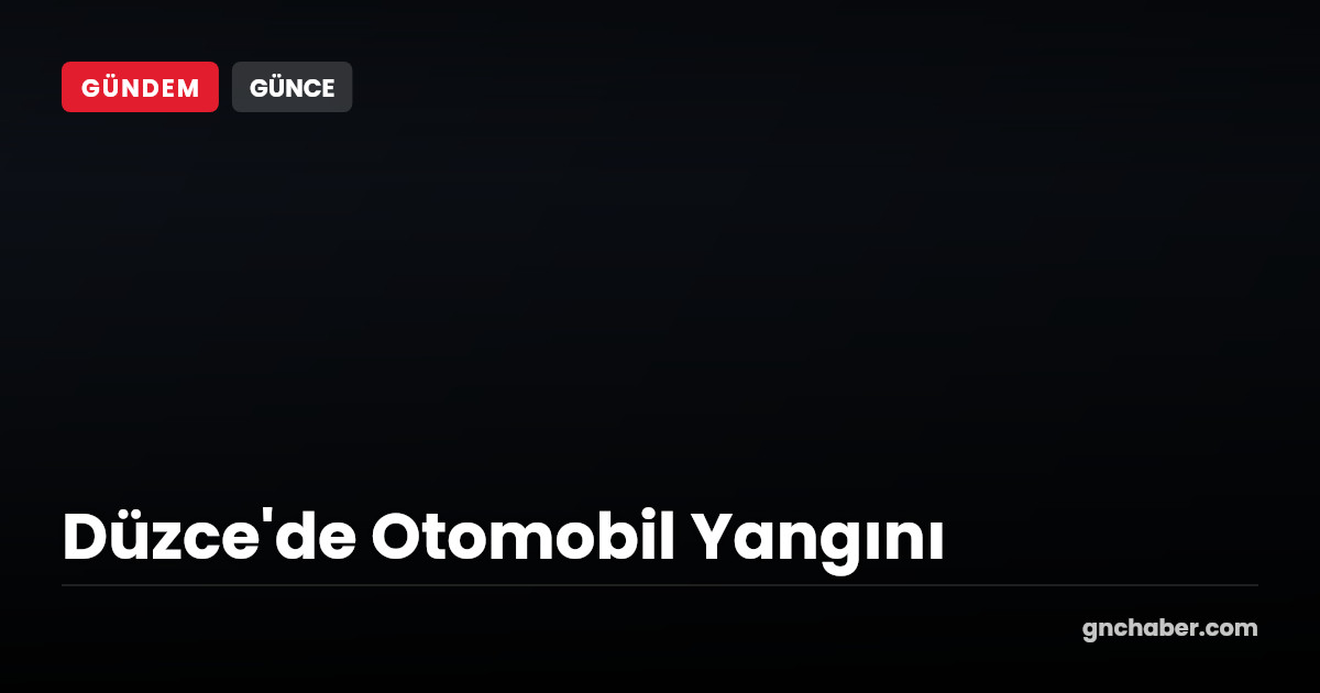 Düzce'de Otomobil Yangını: Araç Kullanılamaz Hale Geldi