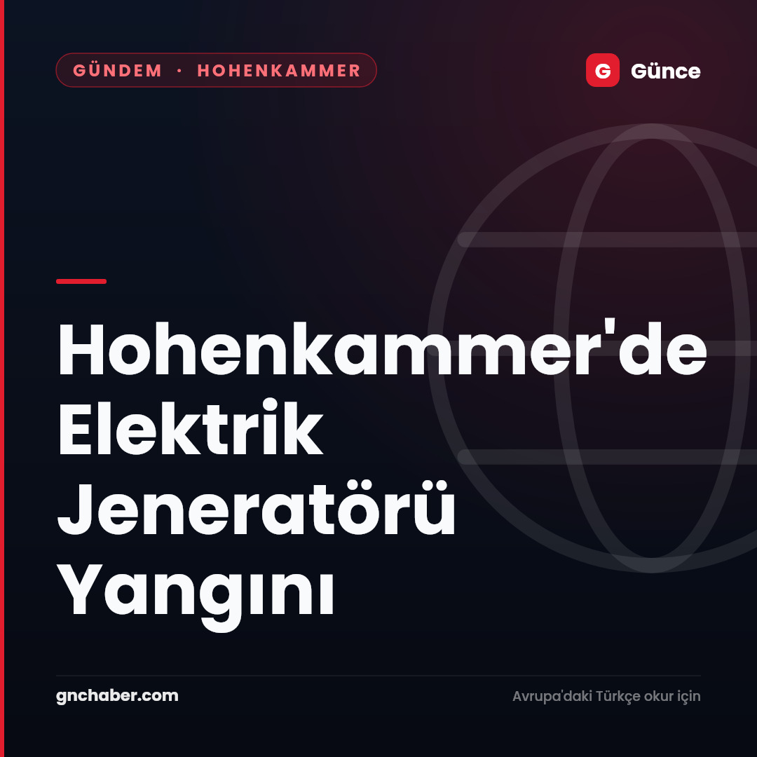 Hohenkammer'de Elektrik Jeneratörü Yangını